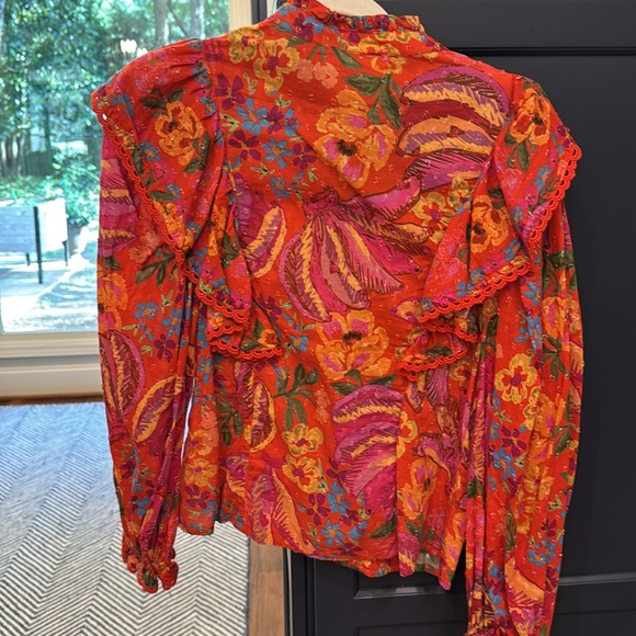 FARM Rio Colorful Floral Top with Ruffles - Picture 3 of 3